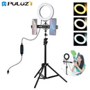 Kit LED Selfie Ring Light 110cm Tripod Stand 6.2 inch 16cm For Tik Tok YouTube