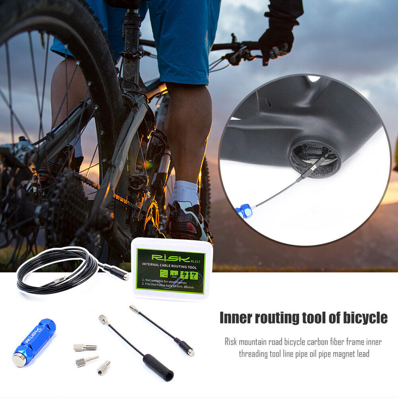 RISK MTB Bike Internal Cable Routing Tool Bicycle Magnet Inner Cable Guide Tool