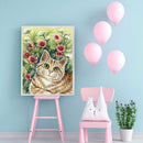 5D DIY Diamond Painting Kits Cat Full Round Drill Wall Decor Art Crafts Mosai
