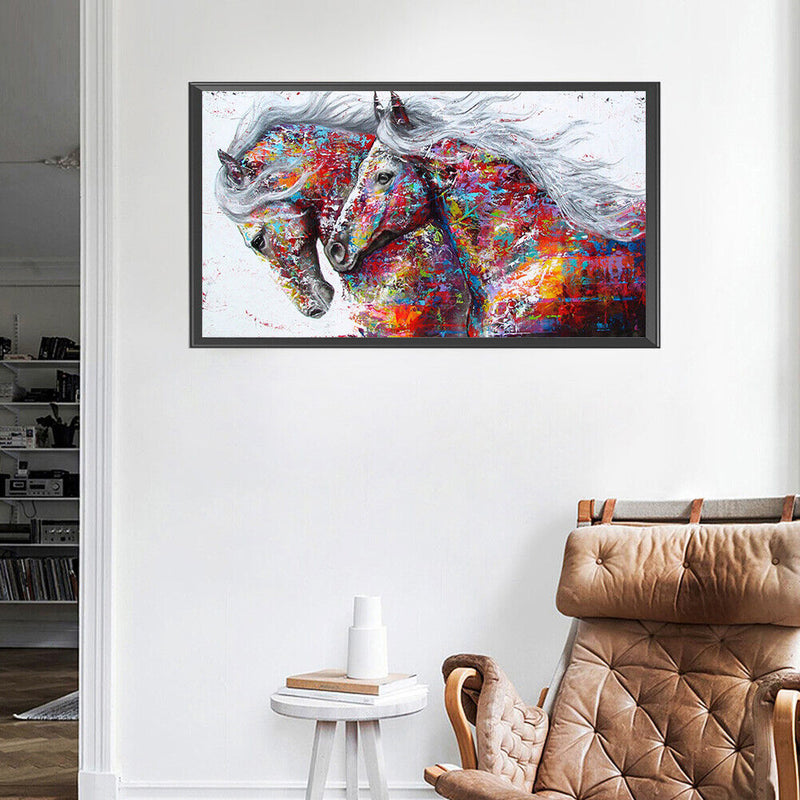 Galloping Horse Oil Paint By Numbers Kits Canvas DIY Hand Painted Wall Picture