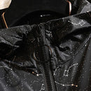 Teenager Boy Long-Sleeves Men Windbreaker Winter Zipper Coat (Black 2XL)