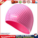Waterproof Swimming Caps Women Men Silicone Ear Protection Swim Hat (Pink) Newly