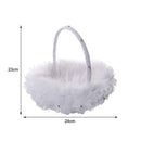 Flower Girl Baskets The Fabric Lace Decoration Cute Flower Handle Basket Q9J4