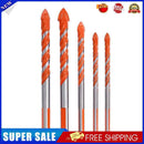 5pcs Carbide Ceramic Triangle Drill Bits 6-12mm Drill Bit Set Power Hand Tools