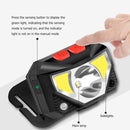 XPG+COB LED Headlamp Wave Induction 1000mAh Waterproof Outdoor Head Torch