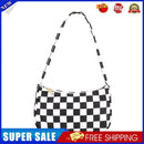 Retro Plaid Print Nylon Shoulder Bags Women Underarm Tote Handbag (Lattice)