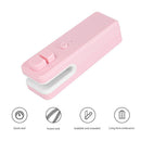 2 in 1 Mini Vacuum Sealer USB Snack Fresh Bag Heat Sealer Cutter (Pink) Newly