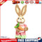 Easter Bunny Ornaments Cute Straw Simulation Rabbit Photography Props (B)