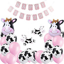 Farm Party Foil Balloons Set Party Animal Theme Cow Happy Birthday Banner Decor