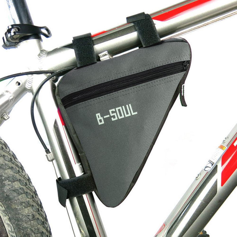 Triangle Cycling Bike Bicycle Front Tube Frame Pouch Bag(Gray) A