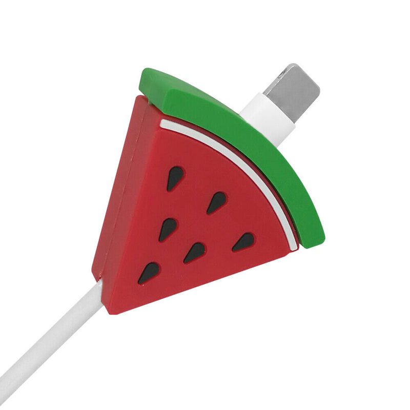 Fruit USB Data Cable Bites Protector Universal Cord Winder (Watermelon)