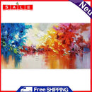 Lake Scenery Frameless Picture Oil Paint By Numbers Hand Painted Picture Kit