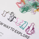 Mixed Color Color Paper Clip Boxed shape Folder Metal Clamp Memo Clamp