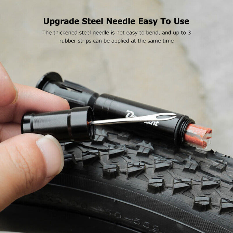 #A Bicycle Tubeless Tire Repair Tool Kit Handlebar End Type Tyre Puncture Access
