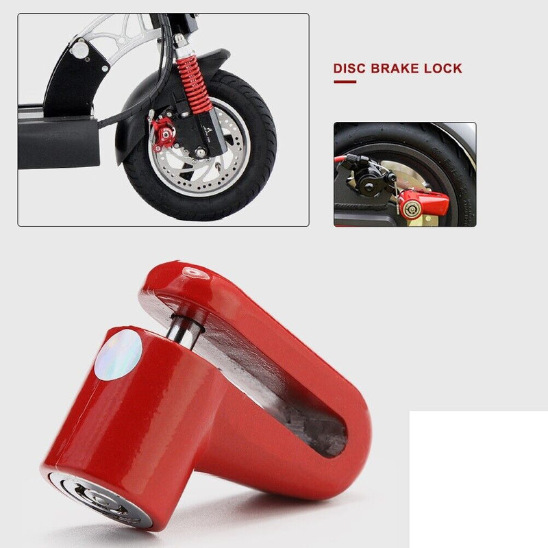 Anti-Theft Disc Brakes Lock w/ Steel Wire for M365 Scooter (Black+Red) Newly