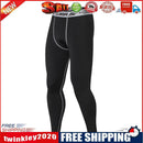 Men Sports Running Leggings Basketball Elastic Quick Dry Gym Pants (2XL)