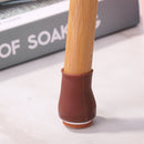 4pcs Silicone Furniture Leg Covers Table Feet Pad Floor Protector (Brown)