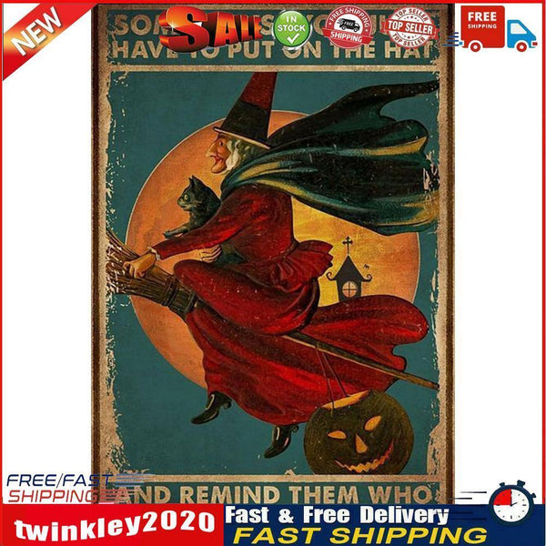 11CT Printed Full Cross Stitch Handcraft Witch Artwork Wall Decoration (1) Newly