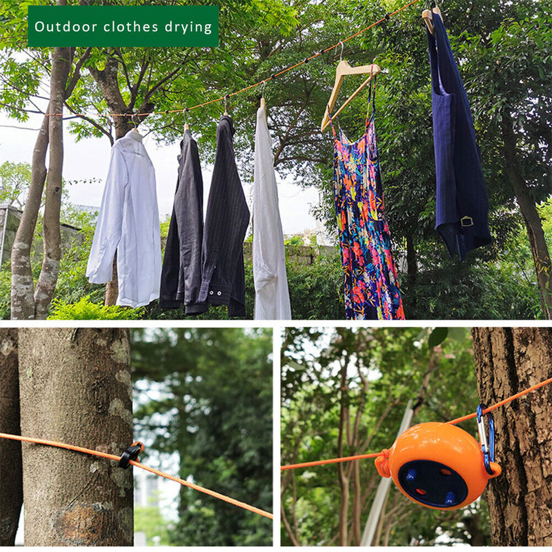 Windproof Chain Binding Rope Lanyard Anti-Slip Invisible Camping Clotheslines