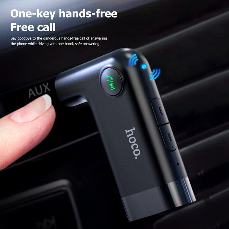 HOCO E53 3.5mm Bluetooth-compatible 5.0 Receiver Car Speaker AUX Wireless A