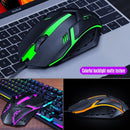 TF200 Rainbow RGB Back Light Keyboard Mouse Mice Wired Keyboard Mouse Combos Set