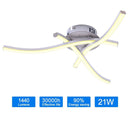 LED Ceiling Lamp 85-265V Forked Shaped Curved Modern Lamp (Warm Light 3LED)