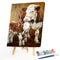 Cow Mother and Child Oil Paint By Numbers Kit Canvas Drawing DIY Coloring A