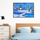 5D DIY Diamond Painting Snow View Cross Stitch Embroidery Rhinestones Kits Newly
