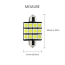 5630 12SMD 39MM COB Car LED Reading Bulbs Dome Lamp Festoon Light C5W For 4Pcs