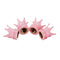 4pcs Pink Crown Shape Car Auto Wheel Tire Tyre Valve Stem Caps Dust Covers