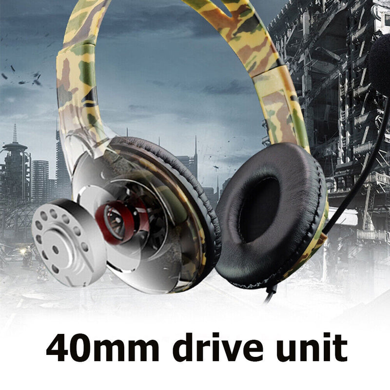Game Headphones Gaming Headsets Stereo Over-Head Earphone PC Wired Headset Newly