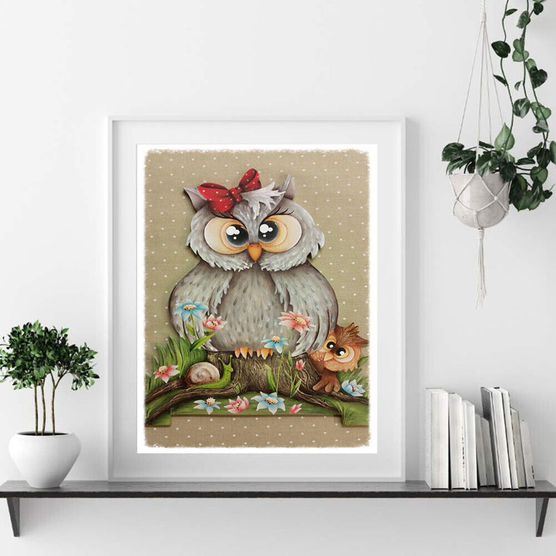 Animals Oil Paint By Number DIY Coloring Canvas Picture Kits for Adults Children