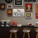 Fresh Eggs Retro Metal Plate Tin Sign for Bar Pub Club Cafe Wall Iron Painting