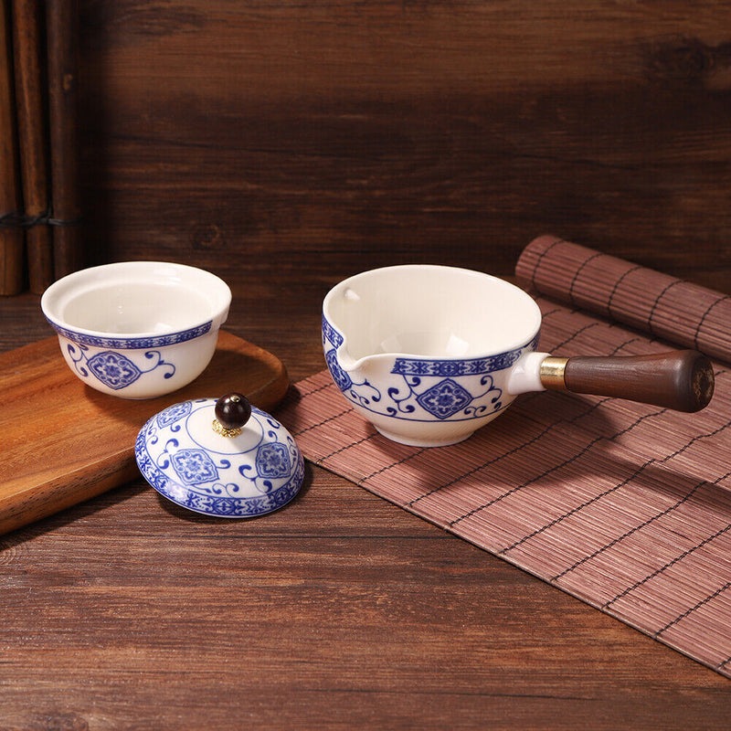 Chinese Gong Fu Tea Pot Set 360 Rotation Ceramic Tea Maker Infuser (01)