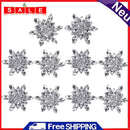 10pcs Acrylic Rhinestone Button DIY Wedding Dress Button Snowflake Shape Craft T