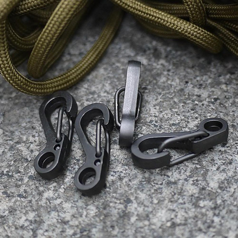 10pcs Mini Carabiner Keychain Outdoor Climbing Spring Buckle EDC Survival Too