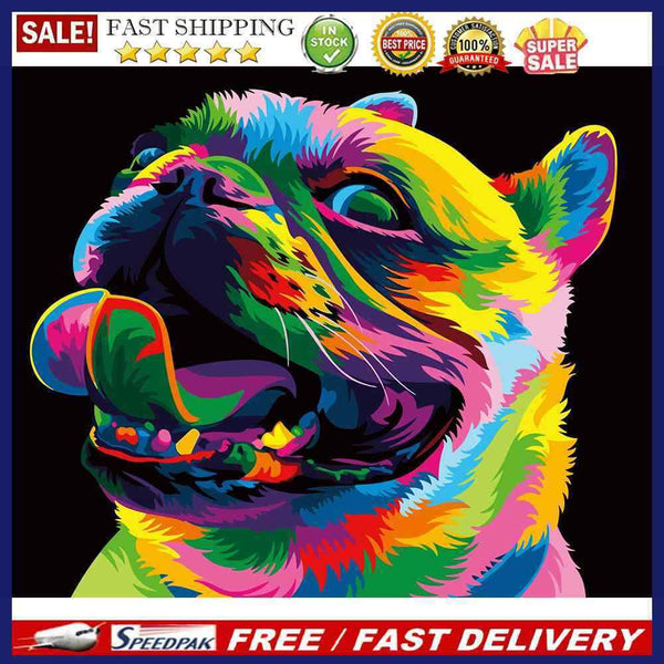 Painted Pug Oil Paint By Numbers DIY Canvas Wall Art Picture Craft Home Dec