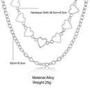 Party Jewelry Women Men Collar Punk Choker Long Chain Hollow Heart Necklace