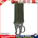 Outdoor Carabiner Keychain Hanging Webbing Buckle MOLLE Hook (Army Green) Newly