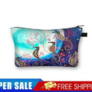 Hippocampus Printed Hand Hold Travel Storage Cosmetic Bag Toiletry Bag