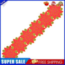Durable Red Flowers String Table Flag Dust Cover for Christmas Home Party Supply