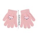 Cartoon Children's Warm Gloves Mink Knitted Gloves Half-finger Gloves