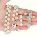 Glow in Dark Rosary Bead Luminous Necklace Jewelry Gift G3Y5