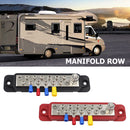 DC 48V 12P Wiring Bars Busbar with Covers + Ring Terminals for Automobiles Yacht