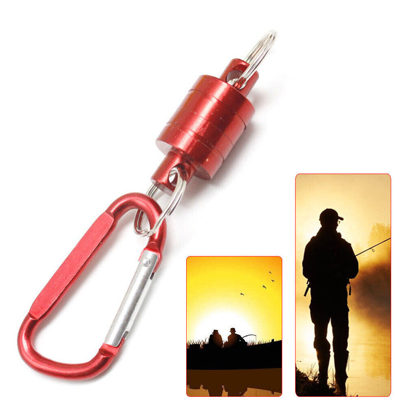 Magnetic Buckle Portable Carabiner Lure Magnet Hanging Clasp Holder (Red)