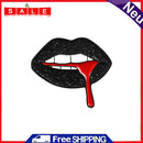 Sexy Black Lips Enamel Brooches Pins Lapel Badges Jewelry Gift for Women Men