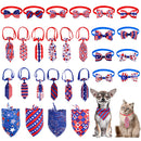 Pet Bow Ties Neckties Triangle Scarf Set - Durable & Soft Material for Pets