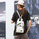 Fashion Women Oxford Cloth Solid Color Crossbody Chest Bag Travel Large Backpack