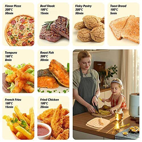 MFJUNS 200PCS Air Fryer Parchment Paper 9 Inch Square Air Fryer Liner Filter ...