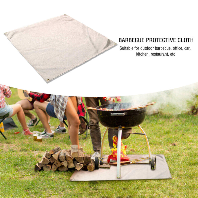 Barbecue Fire Blanket Insulation Mat Outdoor Camping Flame Delaying Grill Mats